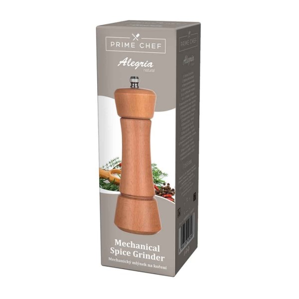 Млин для перцю та солі BANQUET NATURAL, ручний, з дуба