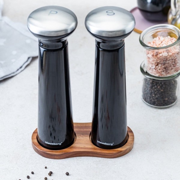 Набір сільничок KLAUSBERG KB-7705 з чорним перцем, сіллю, спеціями