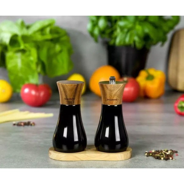 Набір для солі та перцю KLAUSBERG KB-7594 з акації та млинком