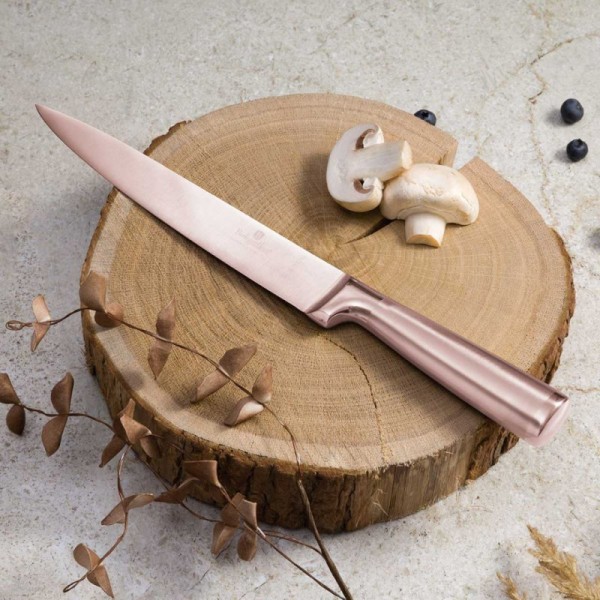 СТАЛЕВИЙ ФІЛЕЙНИЙ НІЖ BERLINGER HAUS 22 см BH-2937 РОЖЕВЕ ЗОЛОТО