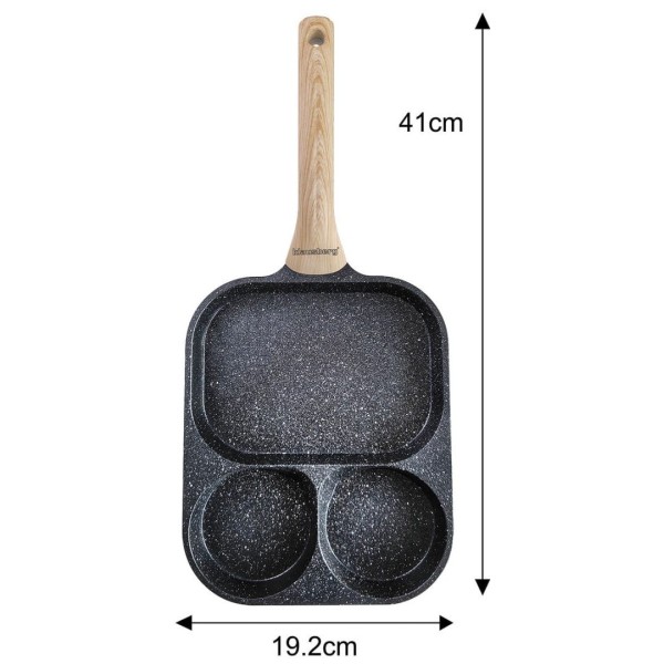 Сковорода KLAUSBERG KB-7827 з чорного мармуру 3 в 1 для яєць, млинців та тортів