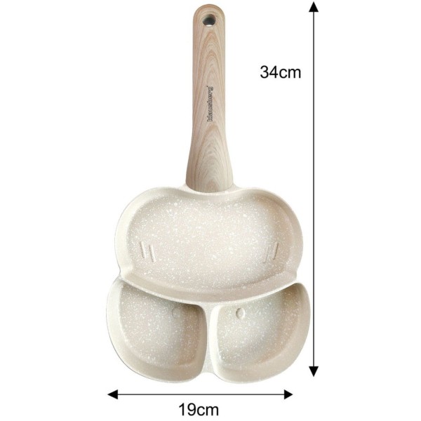 Patelnia do jajek i placków Klausberg KB-7825 (marmurkowa, beżowa)