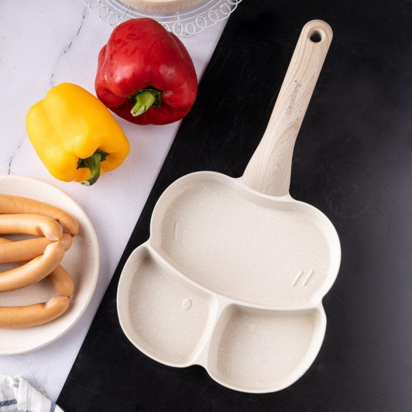 Patelnia do jajek i placków Klausberg KB-7825 (marmurkowa, beżowa)