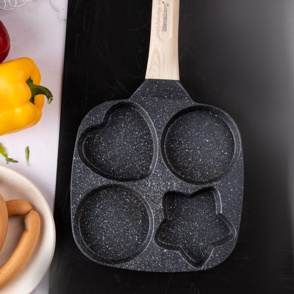 Сковорода KLAUSBERG KB-7807 з чорного мармуру 4 в 1 для млинців, яєць, панкейків