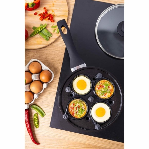 МАРМУРОВА СКОВОРОДКА З ЯЄЧНОЮ ВСТАВКОЮ 20 СМ KINGHOFF KH-1806