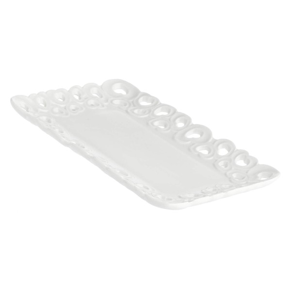 Taca do serwowania La Porcellana Bianca VALENTINO (20 x 13 cm)