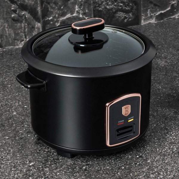 ЕЛЕКТРИЧНА РИСОВАРКА 1.8 Л BERLINGER HAUS BH-9554 ЧОРНА РОЖА