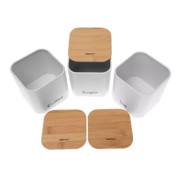 НАБІР З 3 КОНТЕЙНЕРОВ ДЛЯ КАВИ, ЧАЮ ТА ЦУКРУ KINGHOFF KH-1526