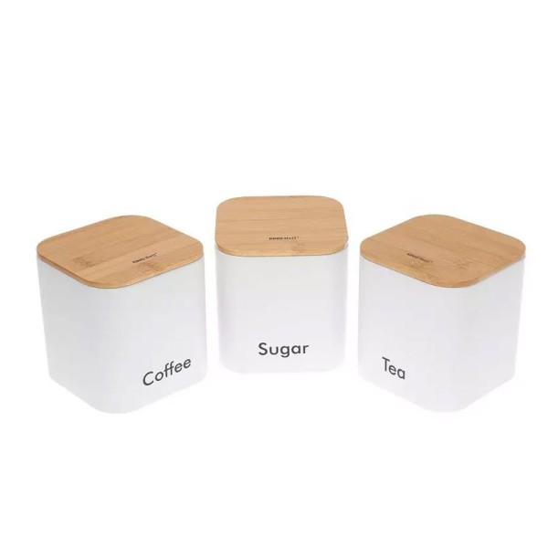 НАБІР З 3 КОНТЕЙНЕРОВ ДЛЯ КАВИ, ЧАЮ ТА ЦУКРУ KINGHOFF KH-1526