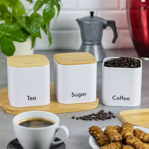 НАБІР З 3 КОНТЕЙНЕРОВ ДЛЯ КАВИ, ЧАЮ ТА ЦУКРУ KINGHOFF KH-1526