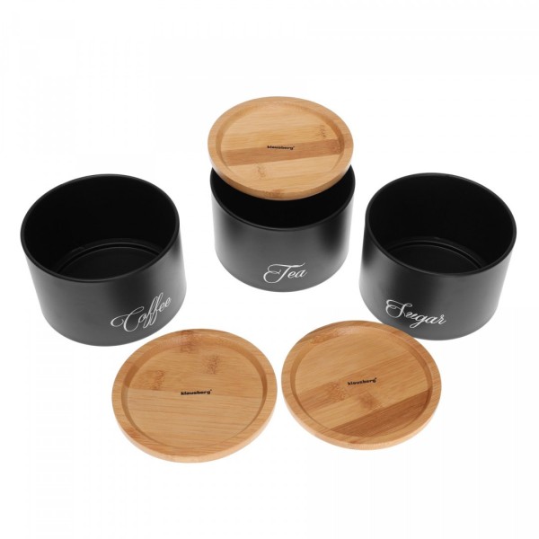 Zestaw pojemników kuchennych Klausberg KB-7506 (na kawę, herbatę i cukier)