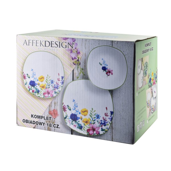 Zestaw talerzy Affekdesign LEA BEIGE (18 części)