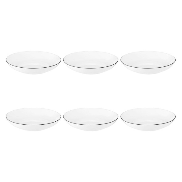 Zestaw talerzy do zupy Seltman Weiden LIDO BLACK LINE (6 szt., 21 cm)