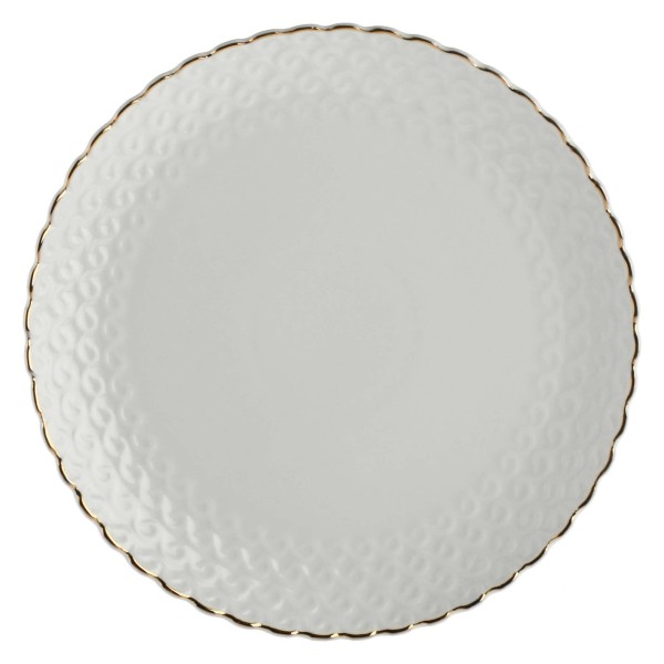 Zestaw talerzyków do ciasta La Porcellana Bianca MOMENTI ORO (2 szt., 18 cm)