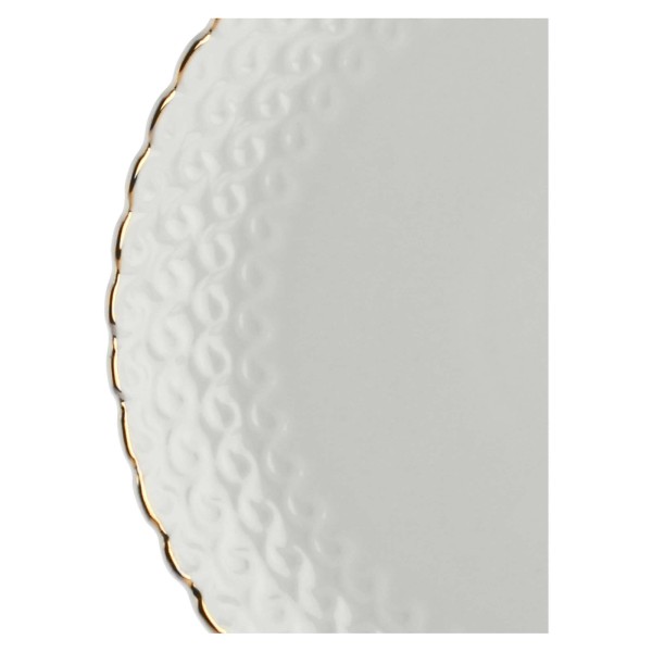 Zestaw talerzyków do ciasta La Porcellana Bianca MOMENTI ORO (2 szt., 18 cm)