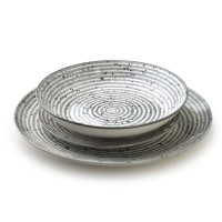 Zestaw obiadowy Affekdesign STRIPES GREY (18 elementów)