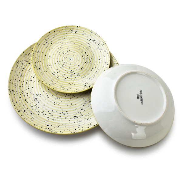 Zestaw naczyń obiadowych Affekdesign STRIPES BEIGE (18 części)