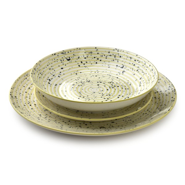 Zestaw naczyń obiadowych Affekdesign STRIPES BEIGE (18 części)