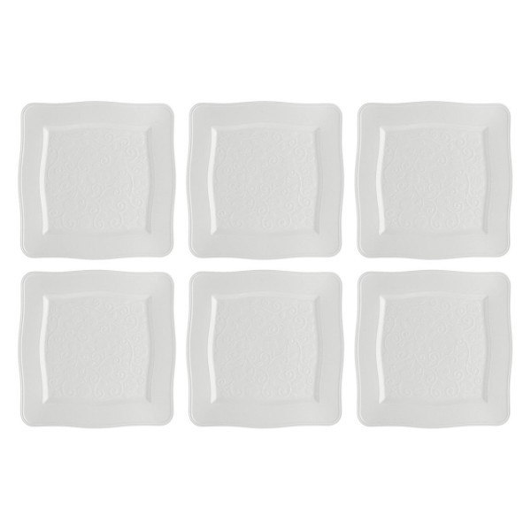 LA PORCELLANA BIANCA FLORENTINA Набір 6 квадратних тарілок 26,5 см