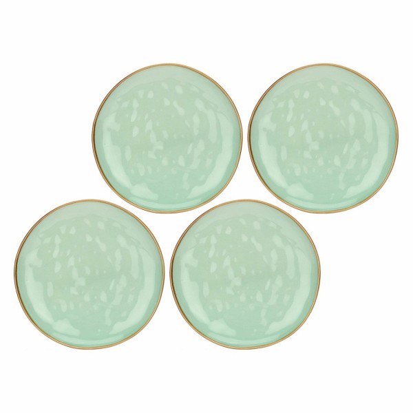ROSE&TULIPANI CONCERTO VERDE ACQUA Набір 4 обідніх тарілки 27 см