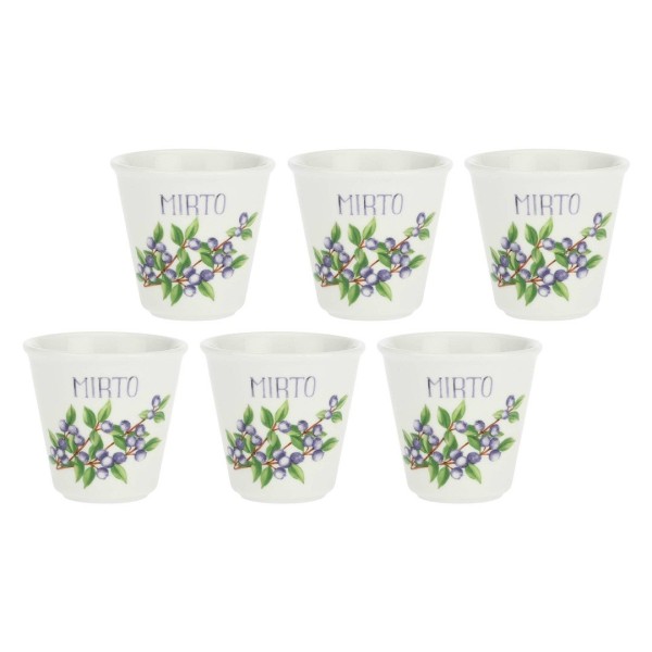 LA PORCELLANA BIANCA LIQUORELLI Набір 6 склянок для лікеру мірто 75 мл