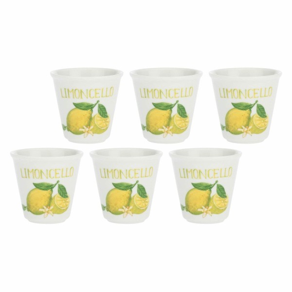 Zestaw kieliszków do limoncello La Porcellana Bianca LIQUORELLI (6 szt., 75 ml)