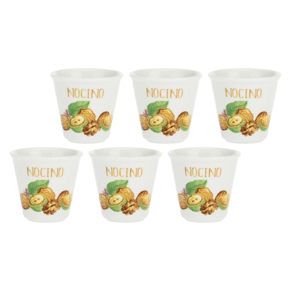 LA PORCELLANA BIANCA LIQUORELLI Набір 6 склянок для лікеру nocino 75 мл
