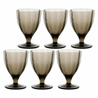 Набір з 6 склянок ROSE&TULIPANI AMAMI, сірий, 300 мл