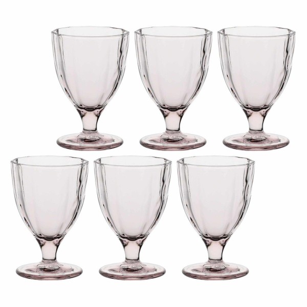 ROSE&TULIPANI AMAMI Набір із 6 склянок 300 мл світло-рожевий