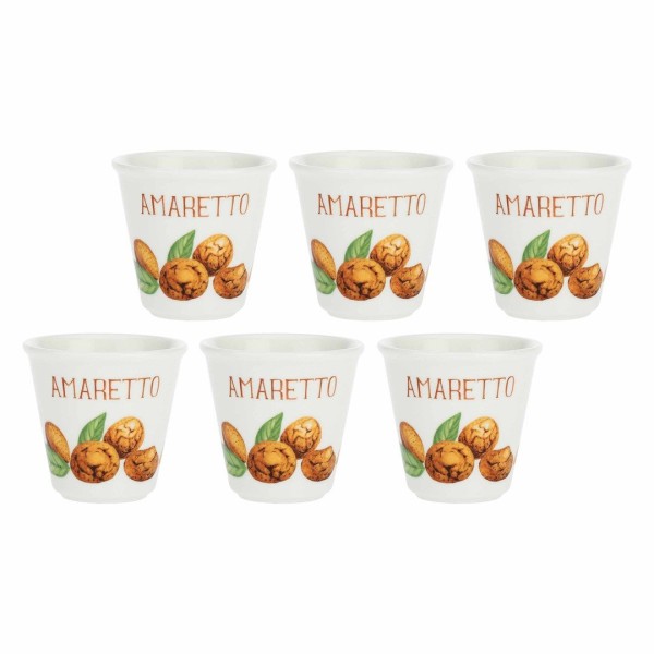 LA PORCELLANA BIANCA LIQUORELLI Набір 6 келихів для амаретто 75 мл