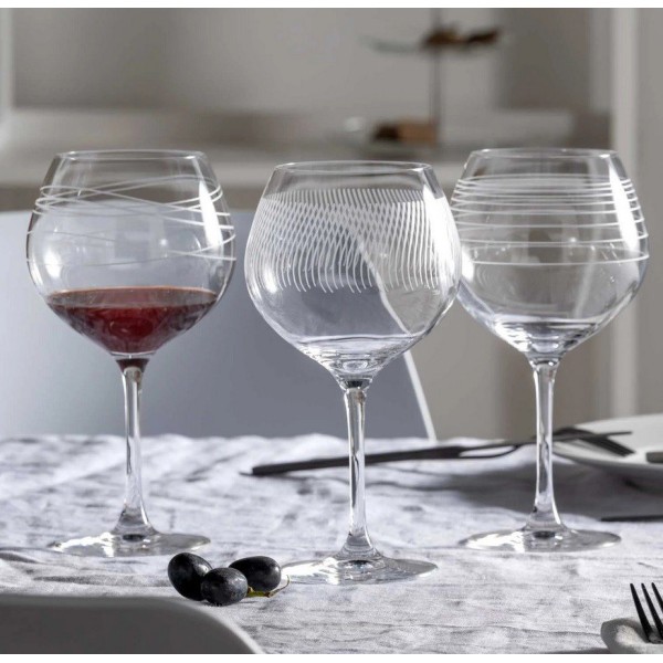 Леонардо - Набір із 6 келихів для вина бордового кольору 630 мл CASELLA