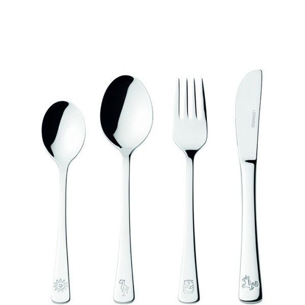 Zestaw sztućców dla dzieci Leonardo BAMBINI (4 szt.)
