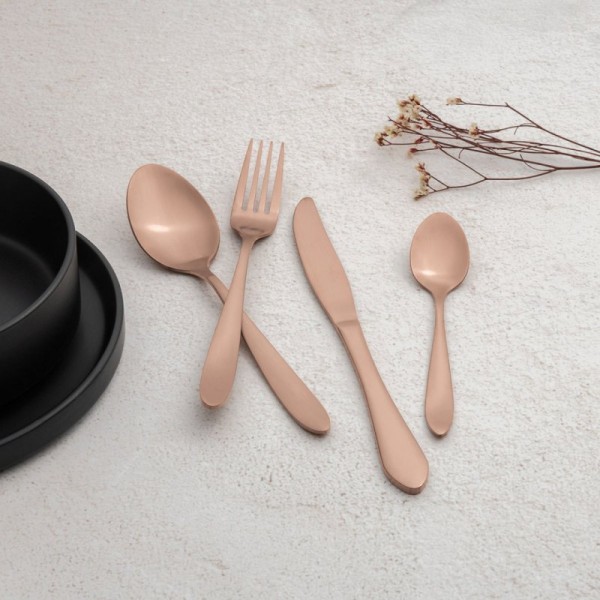 НАБІР СТОЛОВИХ ПРИЛАДІВ BERLINGER HAUS BH-3076, САТИНОВИЙ, РОЖЕВО-ЗОЛОТО