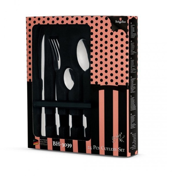 24-ПРЕДМЕТНІ СТОЛОВІ ПРИБОРИ BERLINGER HAUS BH-3039 ГЛЯНЦЕВІ