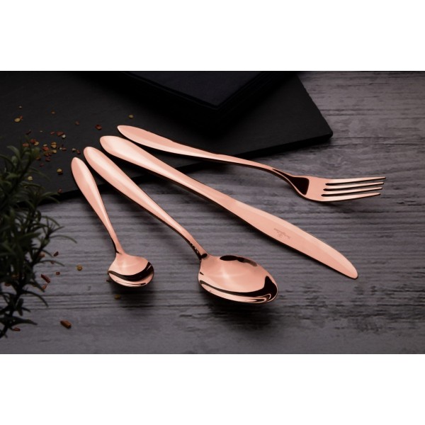 НАБІР СТОЛОВИХ ПРИБОРІВ З 24 ПРЕДМЕТІВ З АТИНУ BERLINGER HAUS РОЖЕВЕ ЗОЛОТО BH-2623A