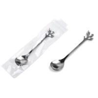 Łyżeczka do kawy i herbaty Cookini CASA LEAVES (srebrna)