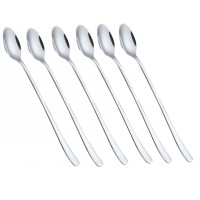 НАБІР ДОВГИХ КАВОВИХ ЛОЖОК, 6 ПРЕДМЕТІВ, ГЛЯНЦЕВІ KiNGHOFF KH-1340