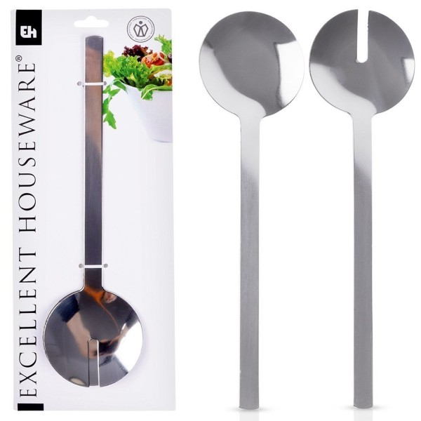 Łyżki do serwowania sałatek EH EXCELLENT HOUSEWARE 139394 (stalowe)