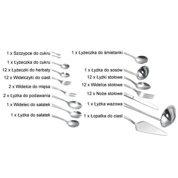 Столові прибори KiNGHOFF 72 предмети, глянцеві KH-3515