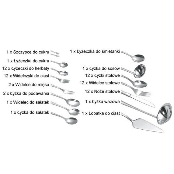 Столові прибори KiNGHOFF 72 предмети, сатинові KH-3561