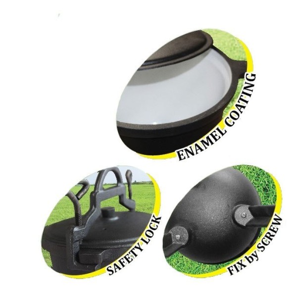 Емальований чавунний мисливський чайник 7 л KiNGHOFF KH-2242