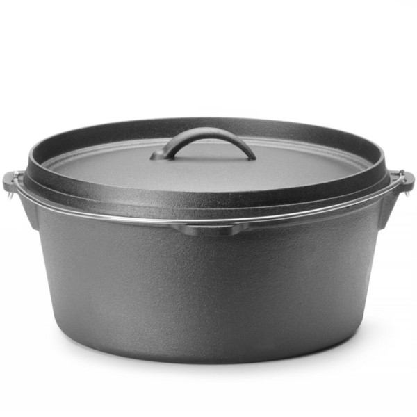 Чавунний казан, мисливський горщик, для приготування на багатті, супів та рагу, діаметр 310 x 155 мм, 7,2 л