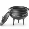 Чавунний казан, мисливський, для приготування на вогні, для супів та рагу, діаметр 245 x 280 мм, 6 л