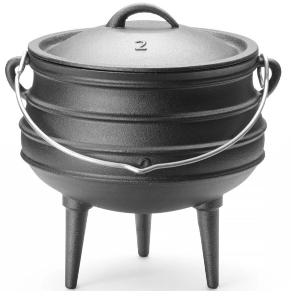 Чавунний казан, мисливський, для приготування на вогні, для супів та рагу, діаметр 245 x 280 мм, 6 л