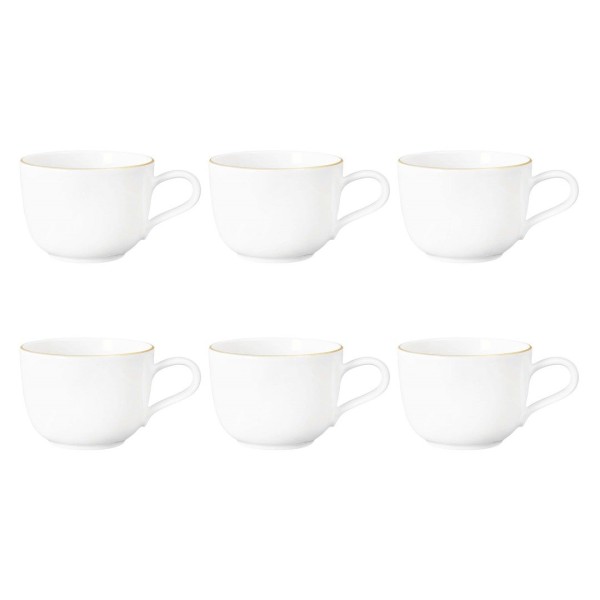 Набір із 6 кавових чашок SELTMANN LIBERTY GOLDLINE 260 мл