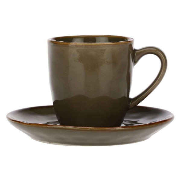 Zestaw filiżanek do espresso Rose&Tulipani CONCERTO GRIGIO TORTORA (6 szt., 90 ml)