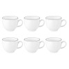 Zestaw filiżanek do kawy Seltman Weiden LIDO BLACK LINE (6 szt., 200 ml)