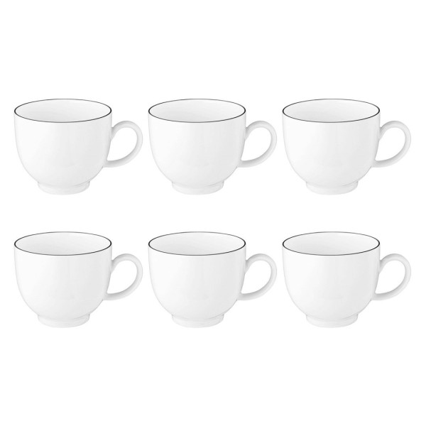 Zestaw filiżanek do kawy Seltman Weiden LIDO BLACK LINE (6 szt., 200 ml)