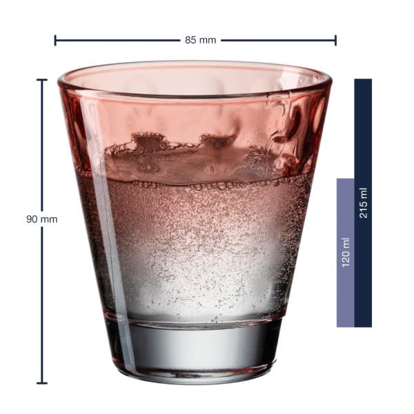 Набір із 6 пастельних склянок 215 мл Opitc