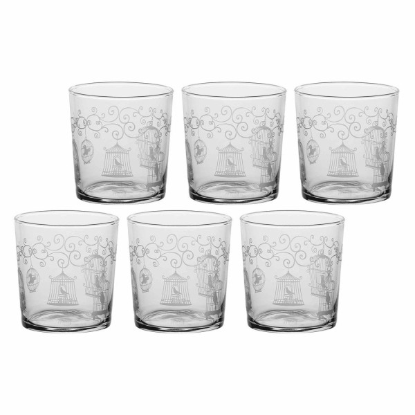 Набір із 6 склянок LA PORCELLANA BIANCA BABILA з товстим дном для вольєра 350 мл